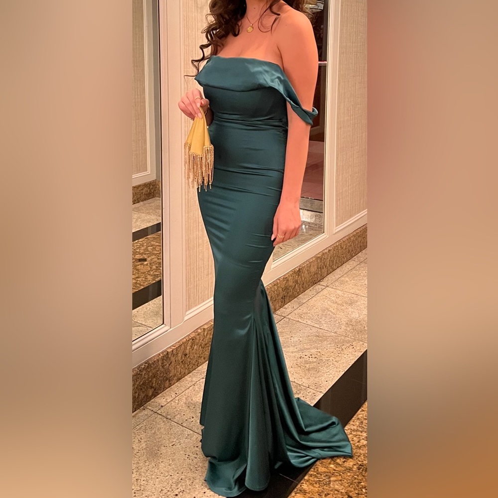 Moda Glam Emerald Green Maxi Dress